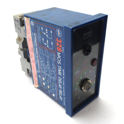 Used ATC 328A200010XX Time Delay Relay & Base, 1Sec-10Hour DPDT 250VAC/30VDC 7/3A
