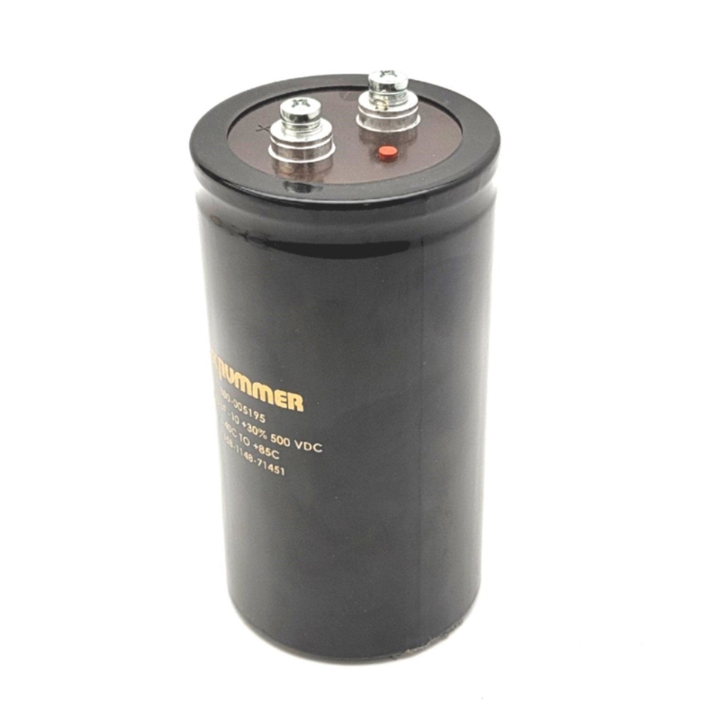 Used Krummer 800-005195 Aluminum Electrolytic Capacitor 6,800µF -10 +30% 500VDC