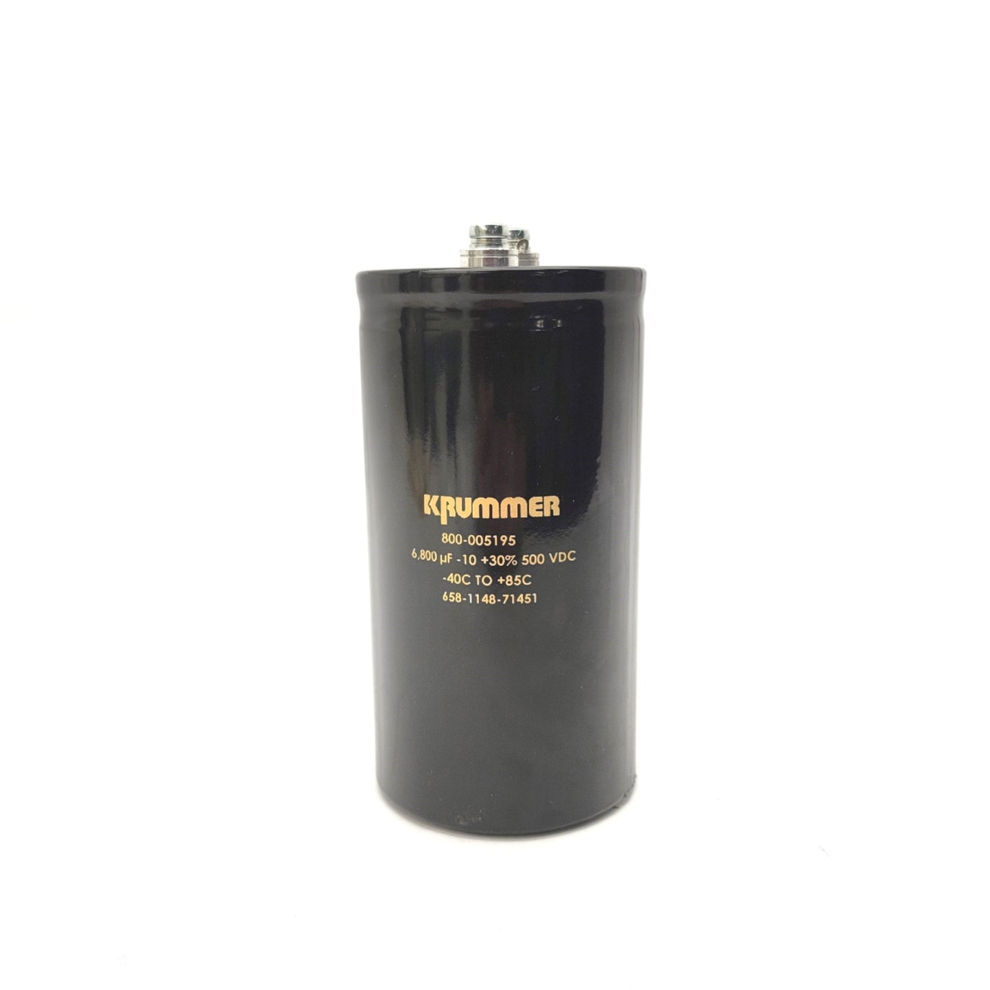 Used Krummer 800-005195 Aluminum Electrolytic Capacitor 6,800µF -10 +30% 500VDC