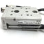 Used SMC MXS6-10 Pneumatic Slide Table, Bore: 6mm, Stroke: 10mm, M3x0.5, W/ 2 Sensors