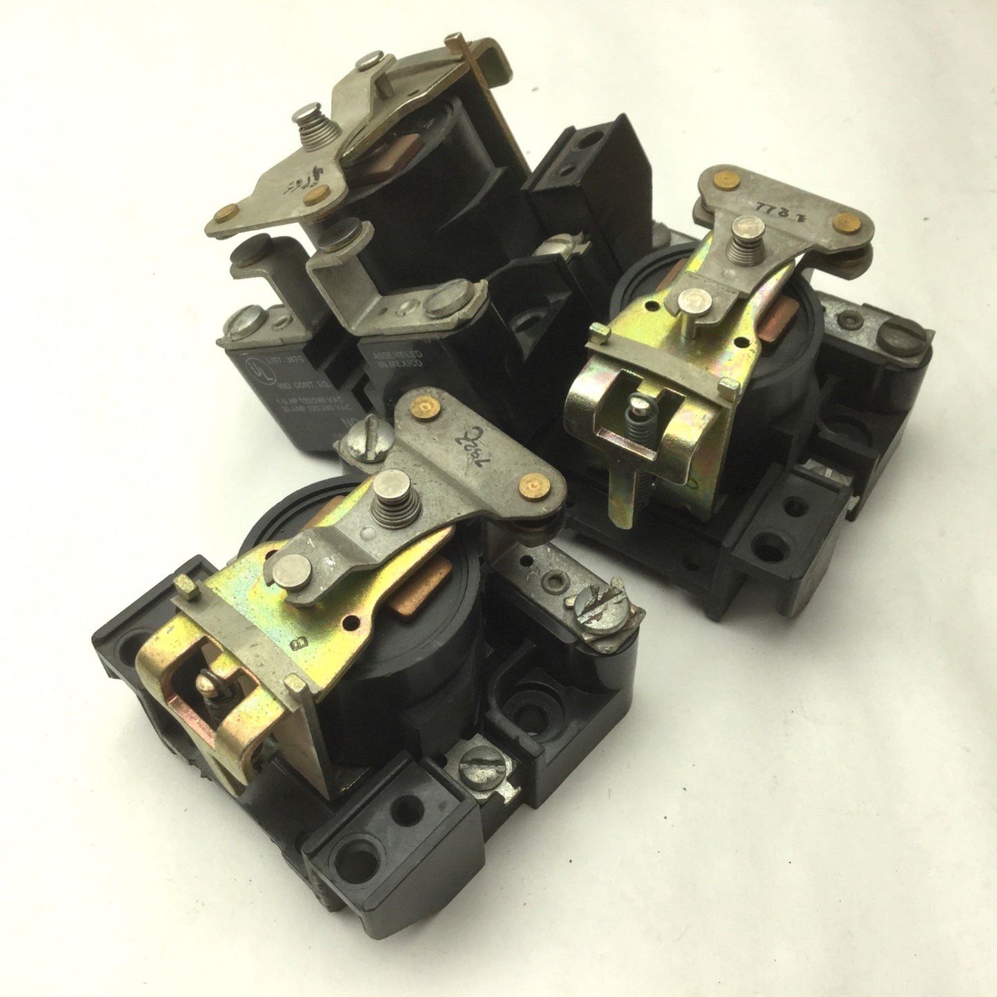 Used Lot of 3 Dayton Electric Relays, 2x 5X851A, 1x 5X850A, 3A, 30A, 1-1/2HP