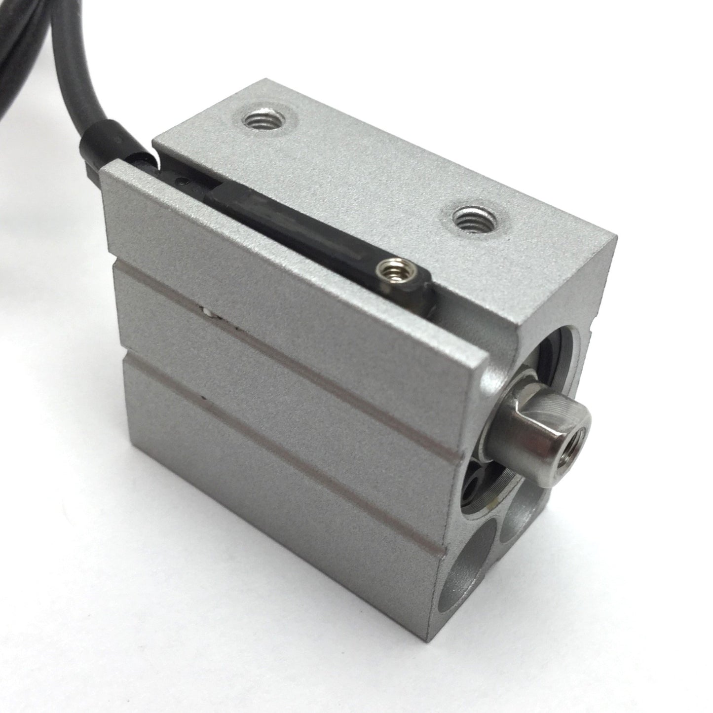 Used SMC CDUJS12-10D Free Mount Cylinder, Bore: 12mm, Stroke: 10mm, Axial, W/ Sensor