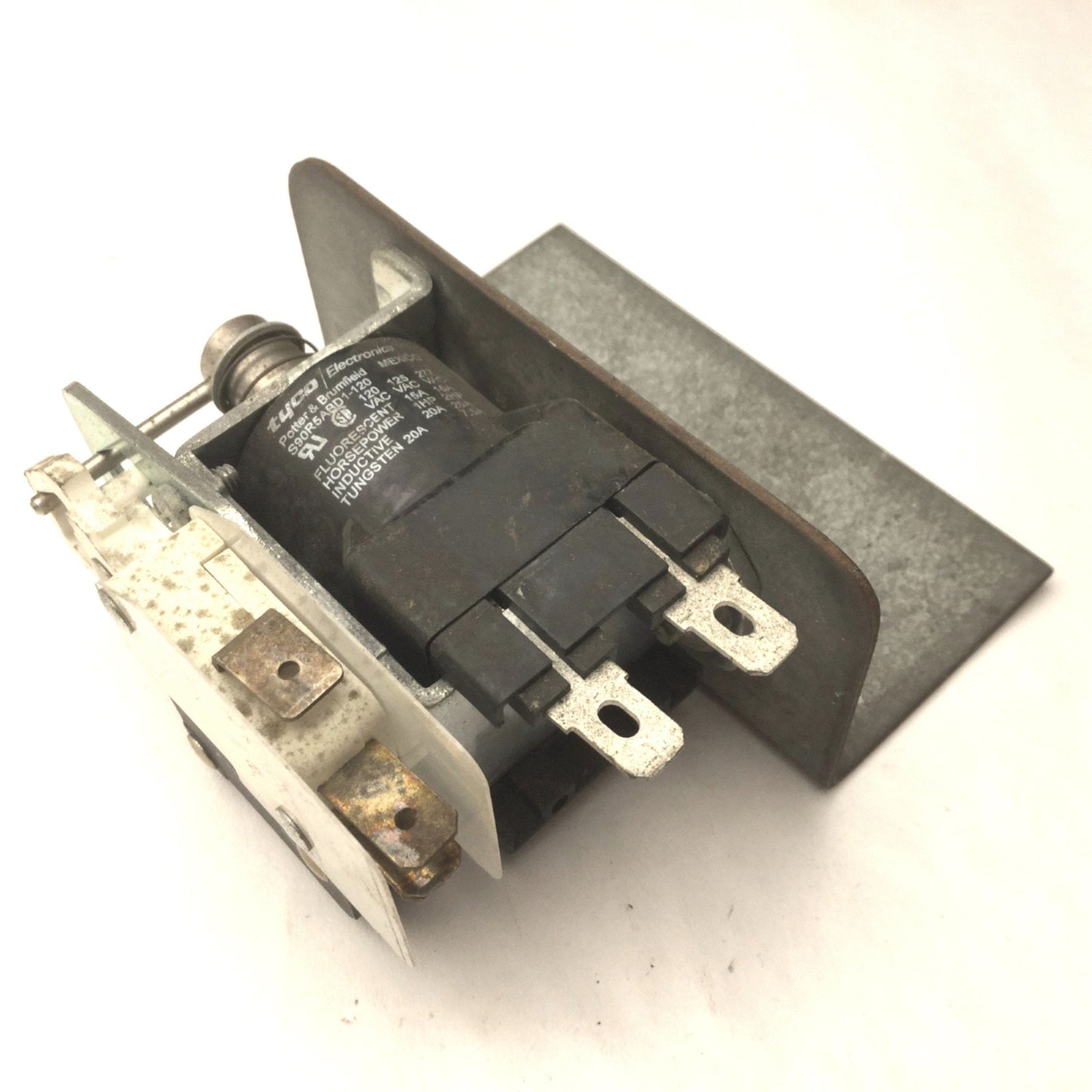 Used Potter & Brumfield 90R5ABD1-120 Power Relay, 120VAC, 15A, Latching Single Coil