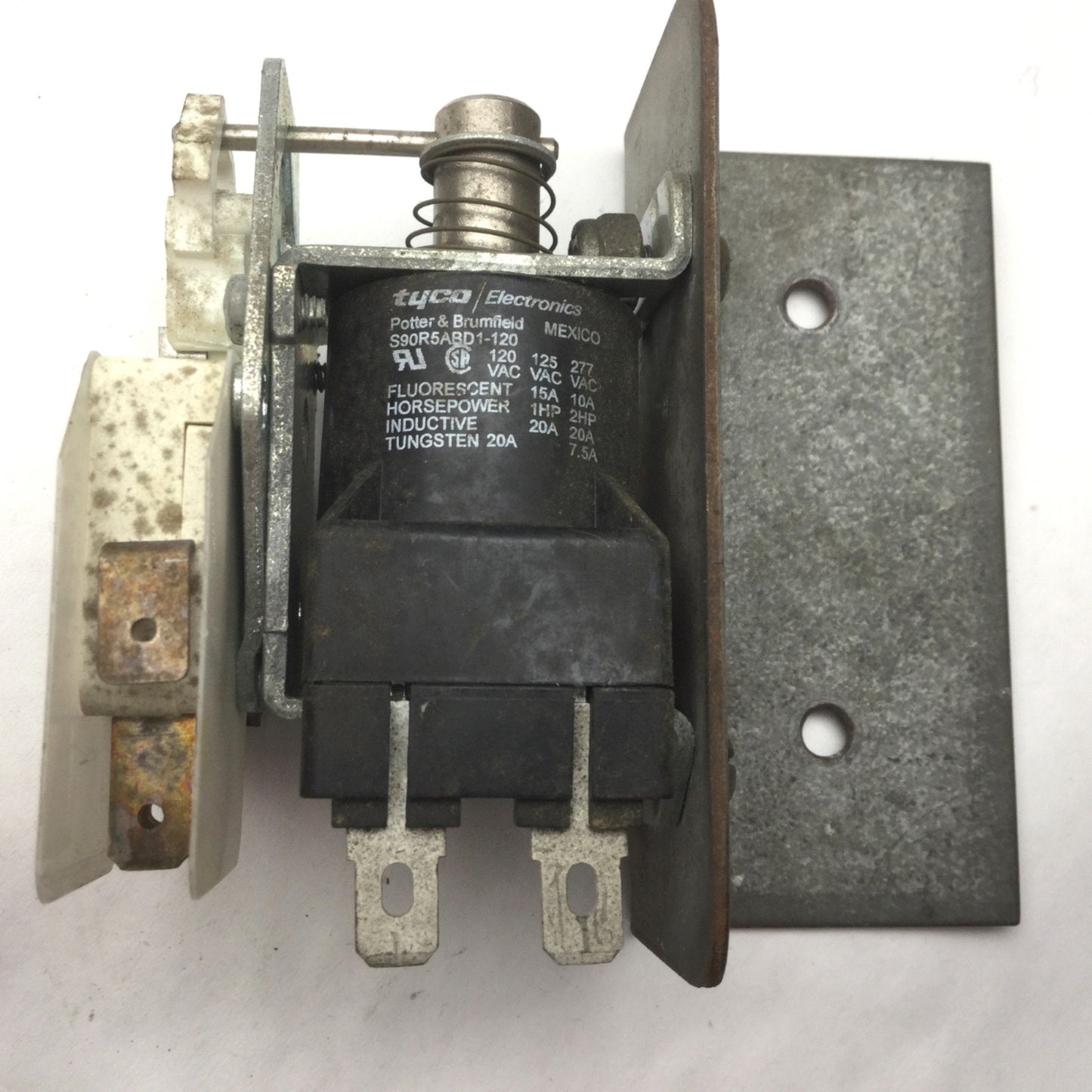 Used Potter & Brumfield 90R5ABD1-120 Power Relay, 120VAC, 15A, Latching Single Coil