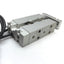 Used SMC CXSJM6P-10 Dual Rod Cylinder, Bore: 6mm, Stroke: 10mm, M3x0.5, W/ 2x Sensors