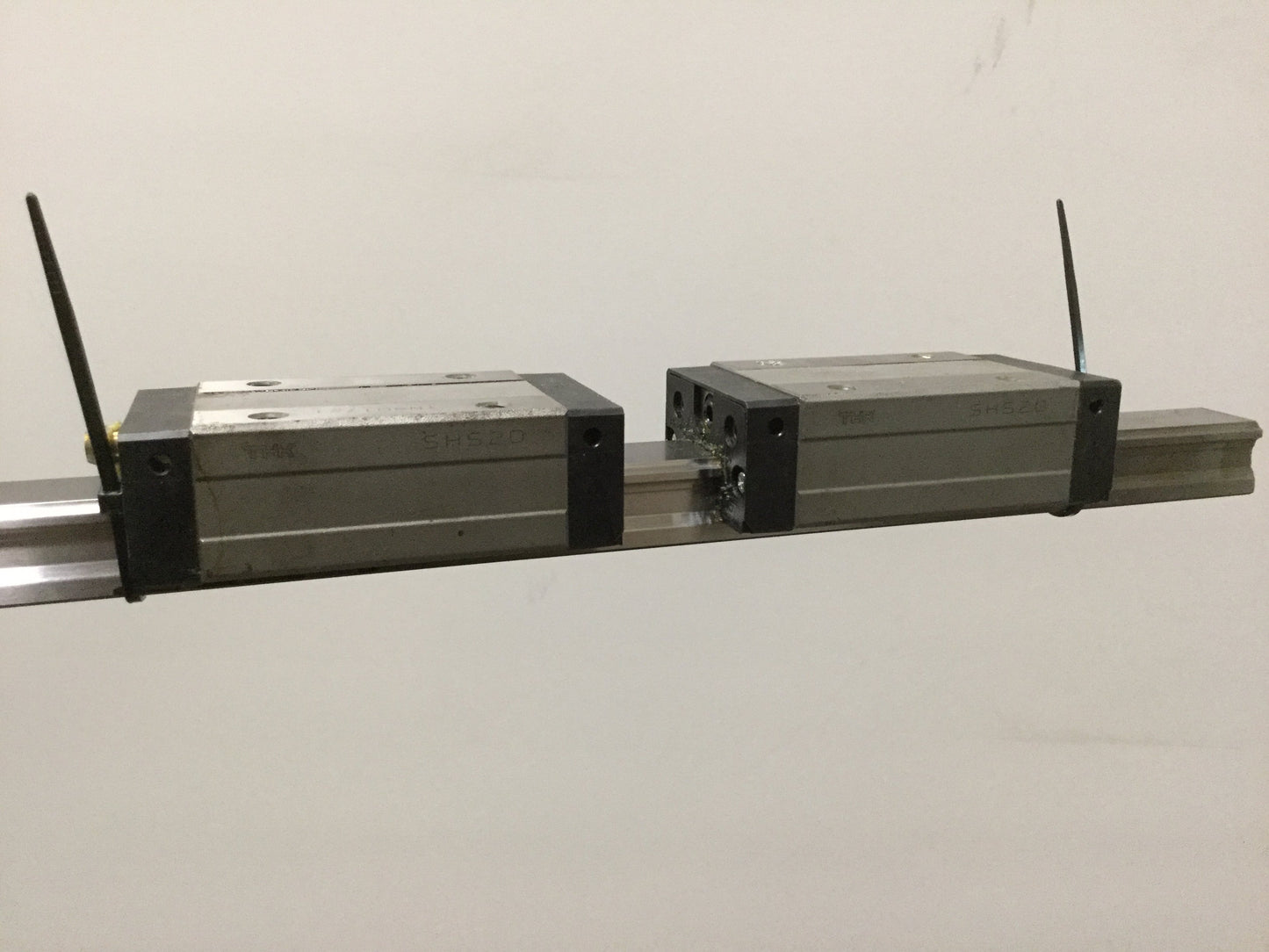 Used IKS SHS20-2100 Linear Actuator Rail Length 83" & 2 Bearing Blocks 2.25" x 1.75"