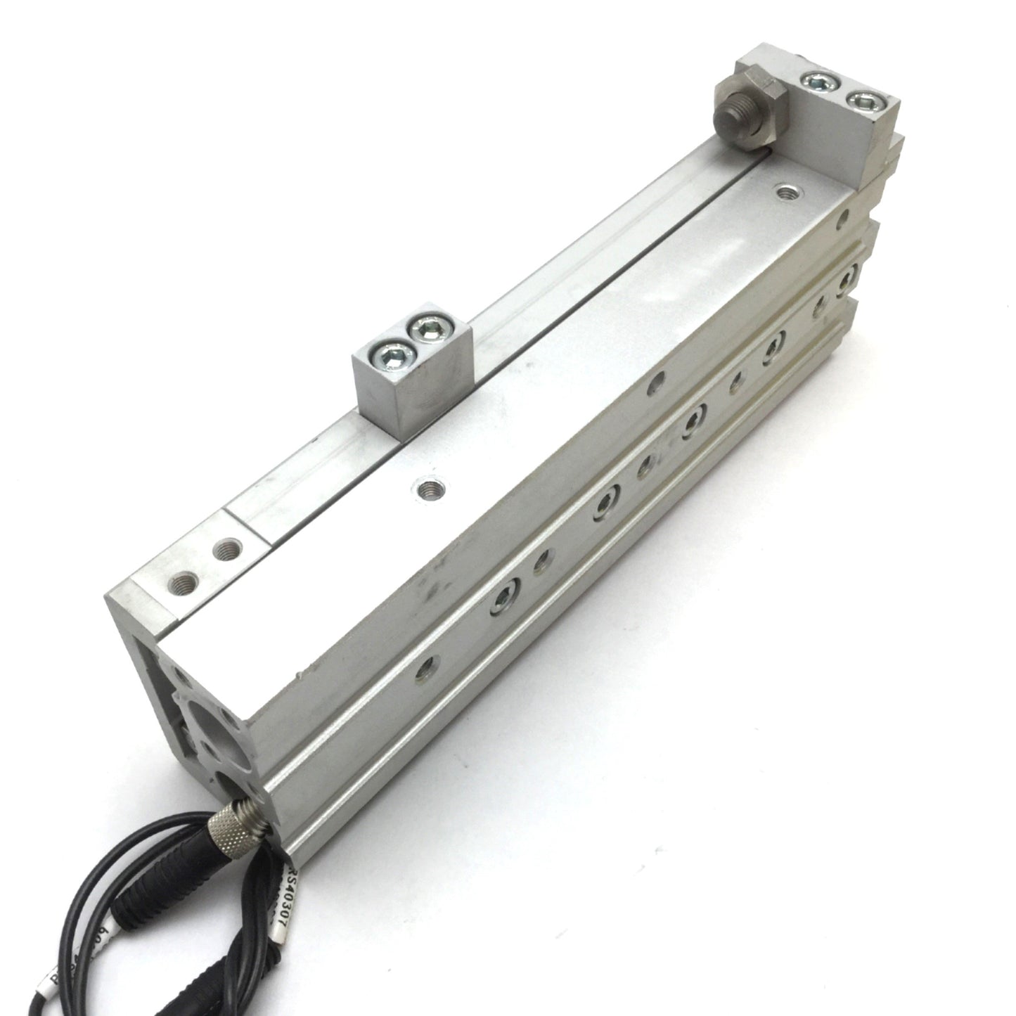 Used SMC MXS16-100 Dual Rod Slide Table, Bore 16mm, Stroke 100mm, M5x0.8, 2x Sensors