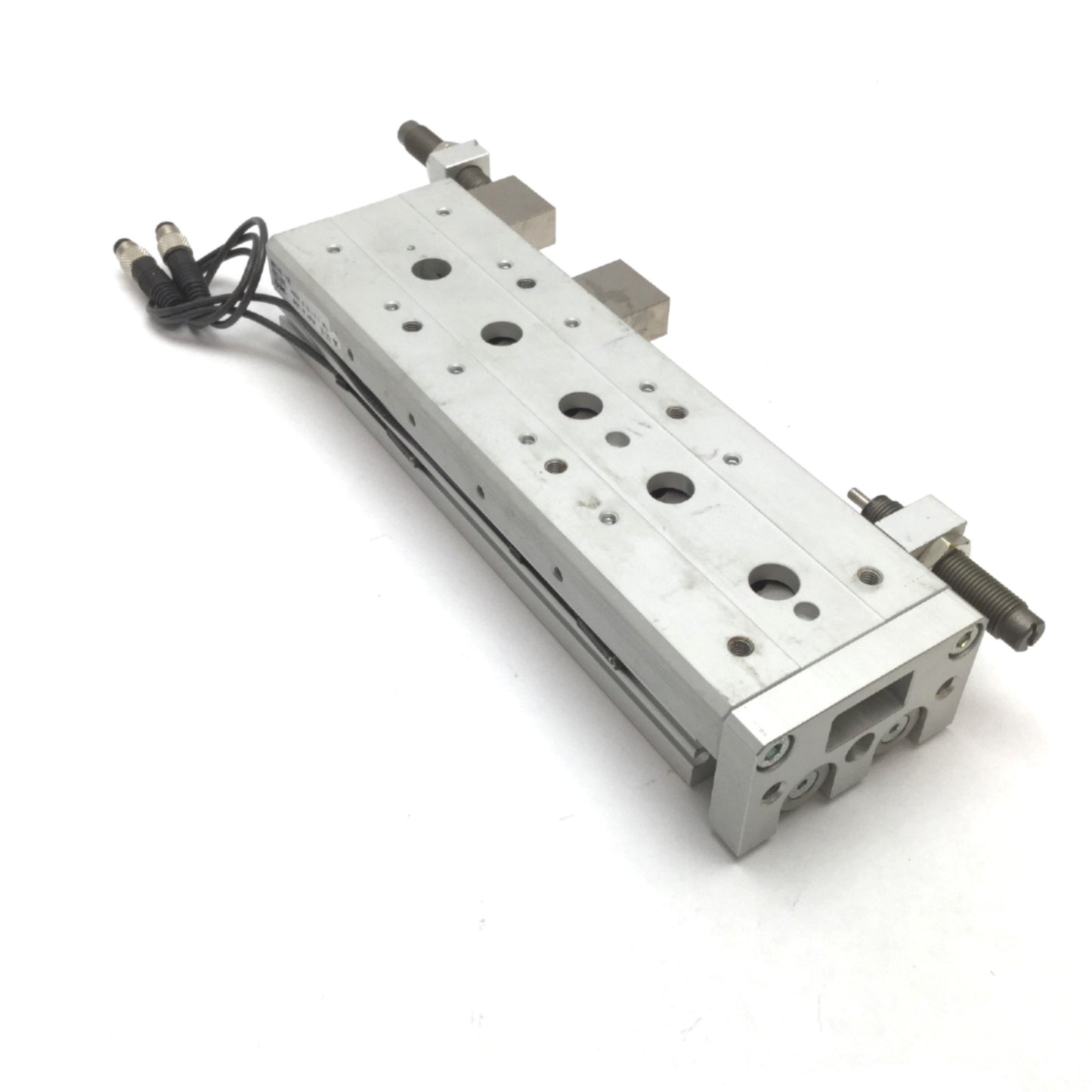 Used SMC MXS16L-100 Dual Rod Slide Table, Bore: 16mm, Stroke: 100mm M5x0.8 2x Sensors