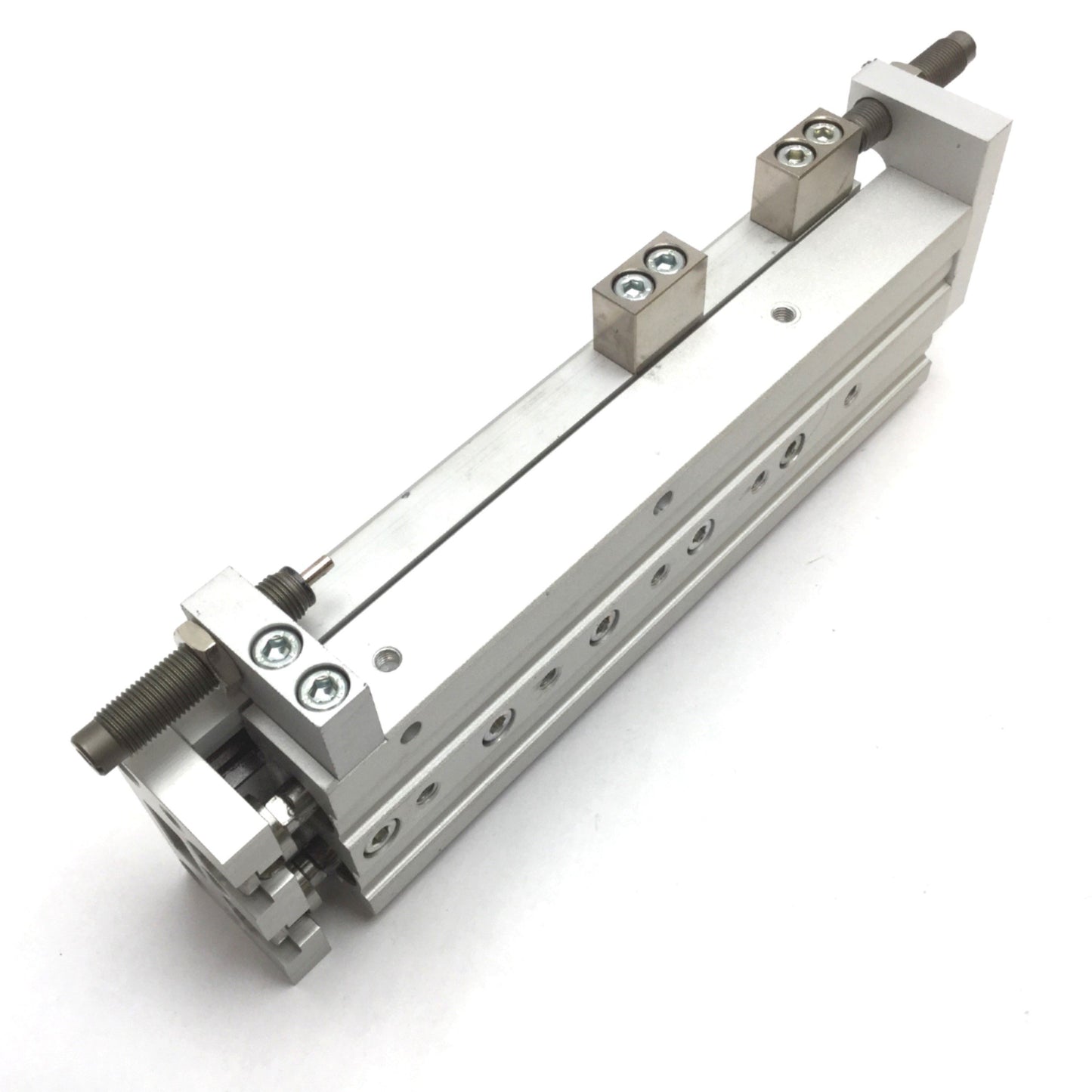 Used SMC MXS16L-100 Dual Rod Slide Table, Bore: 16mm, Stroke: 100mm M5x0.8 2x Sensors
