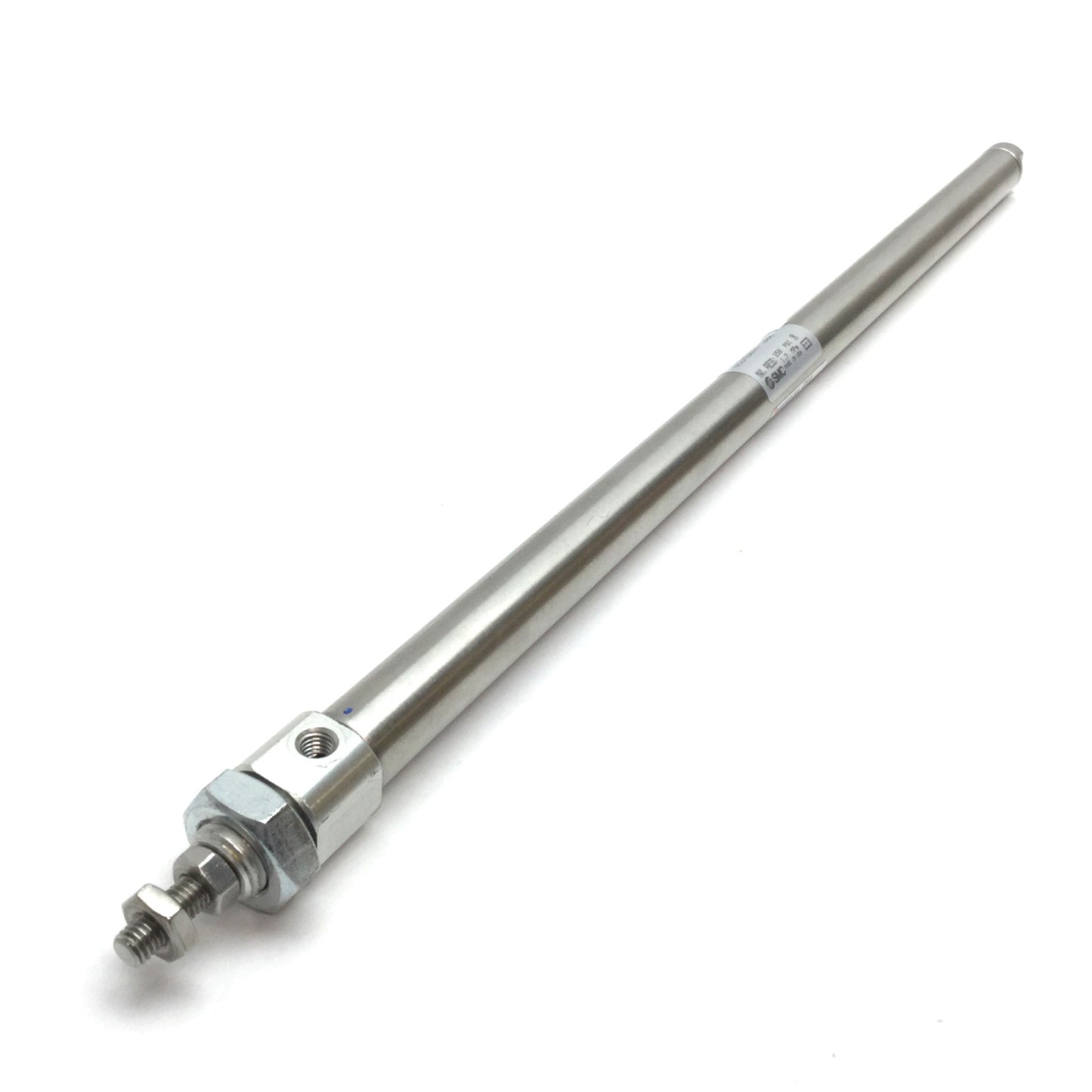 Used SMC NCDMB044-1000 Pneumatic Cylinder, Bore: 7/16", Stroke: 10", 250psi, 10-32