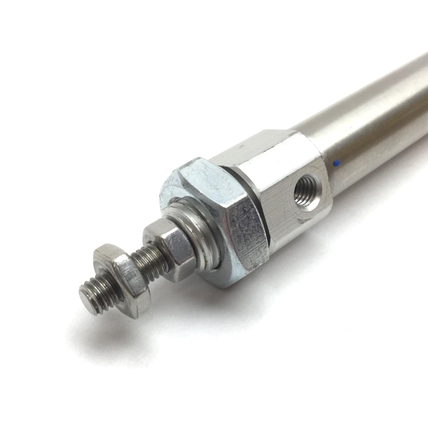 Used SMC NCDMB044-1000 Pneumatic Cylinder, Bore: 7/16", Stroke: 10", 250psi, 10-32