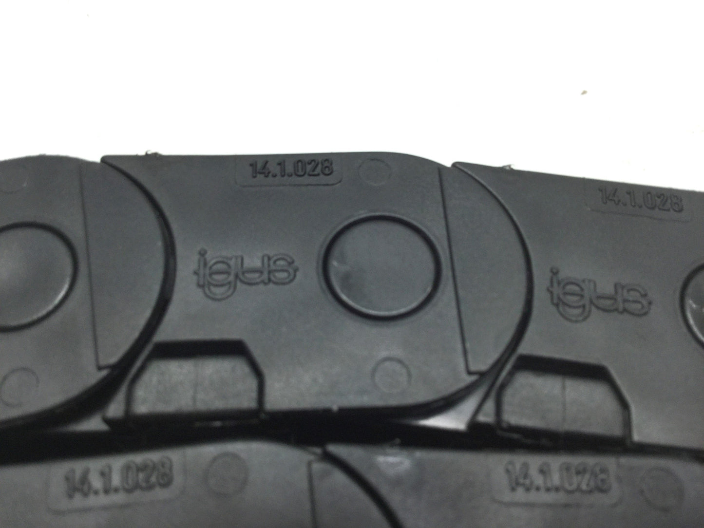 Used Igus 14.1.028 Energy Chain Cable Carrier L: 60", W: 1", H: 1"