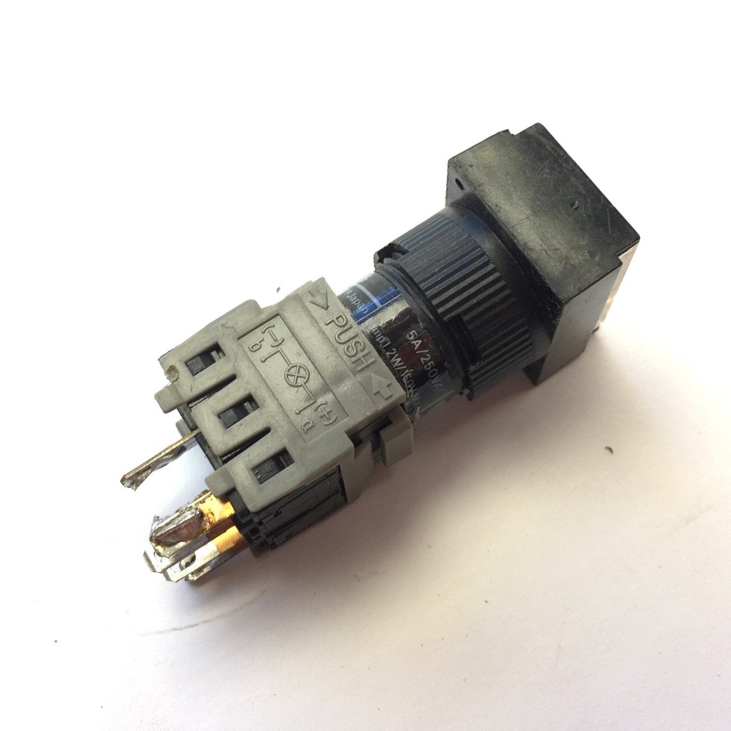 Used Lot of 3 Alcoswitch 164TL5 Maintained Illuminated Rectangular Pushbutton 5A 250V