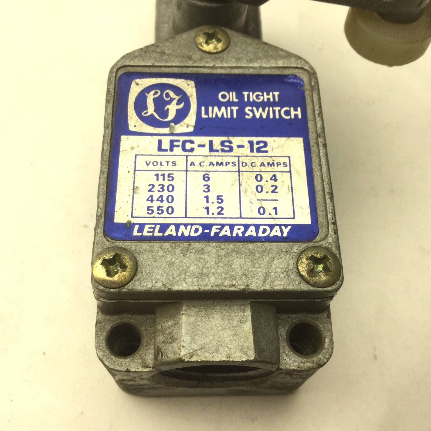 Used Leland-Faraday LFC-LS-12 Oil Tight Limit Switch, 115/230/440/550V, Two Position