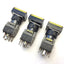 Used Lot of 3 Alcoswitch 164TL5 Maintained Illuminated Rectangular Pushbutton 5A 250VAC