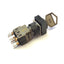 Used Alcoswitch 164J Maintained 2-Position Rotary Key Lock Selector Switch, 5A 250VAC