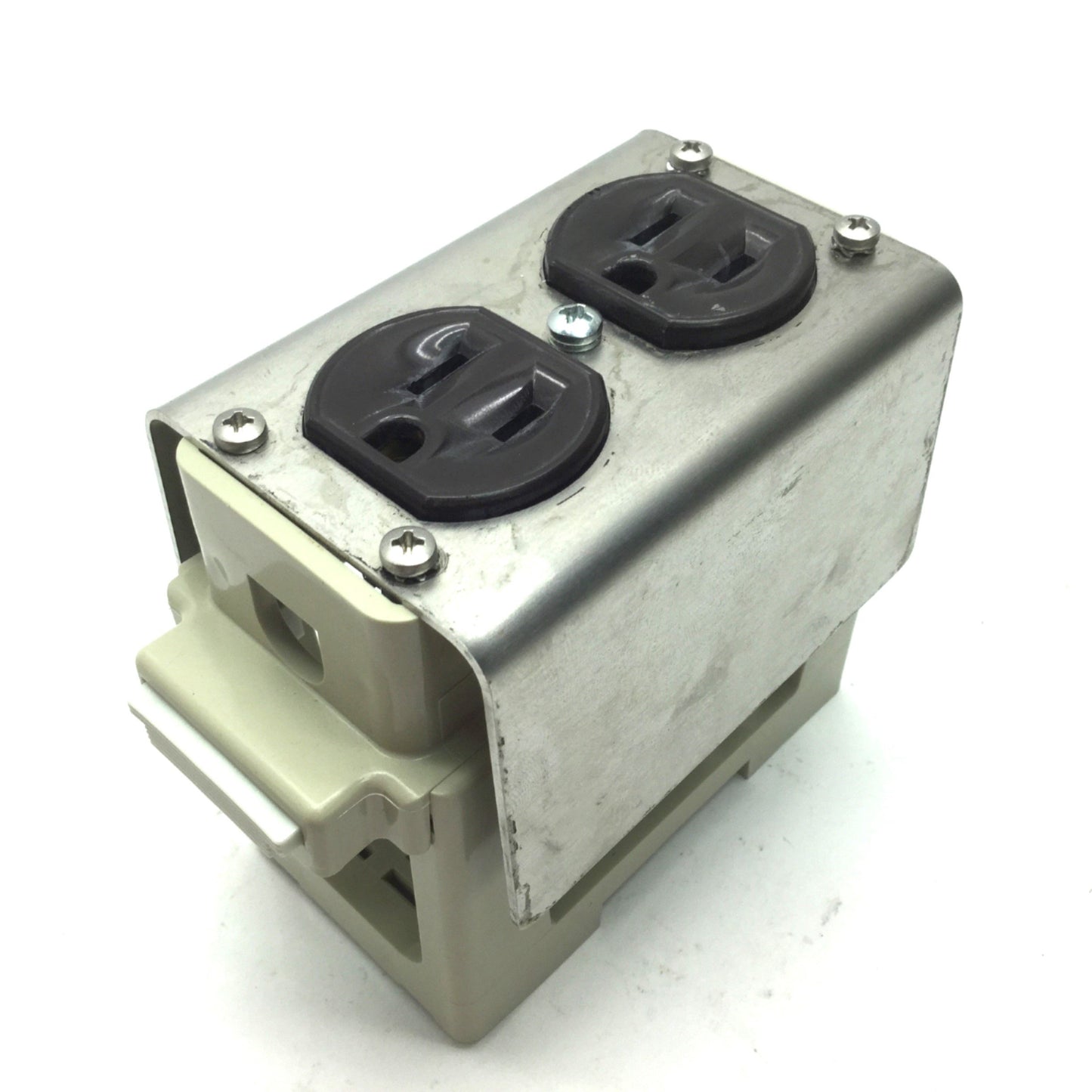 Used Ilme COB 16 BC Mounting Adapter W Leviton Electrical Outlet