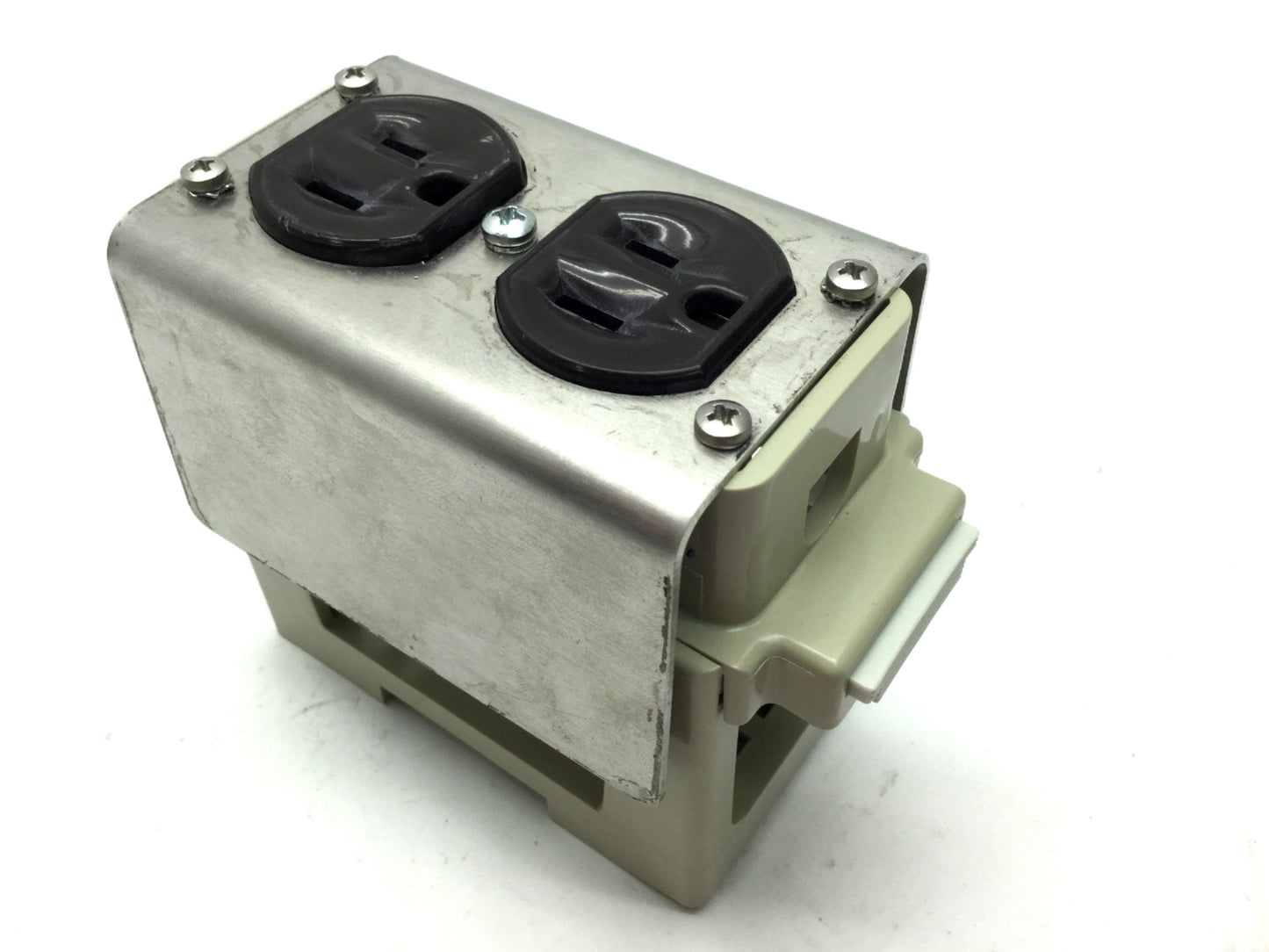 Used Ilme COB 16 BC Mounting Adapter W Leviton Electrical Outlet