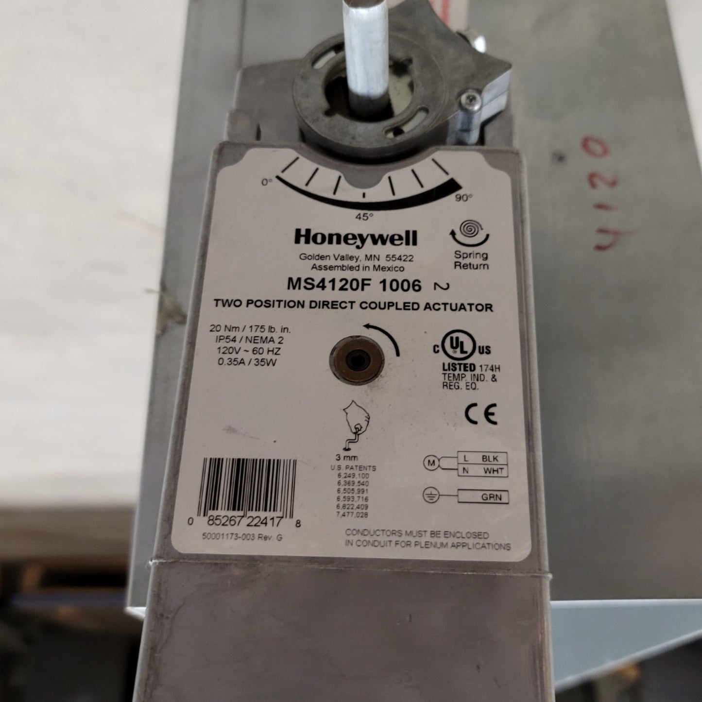 New – Open box Nailor 1221 Combination Fire/Smoke Damper Type A W/Sleeve 34" x 10" x 20" 1.5hr