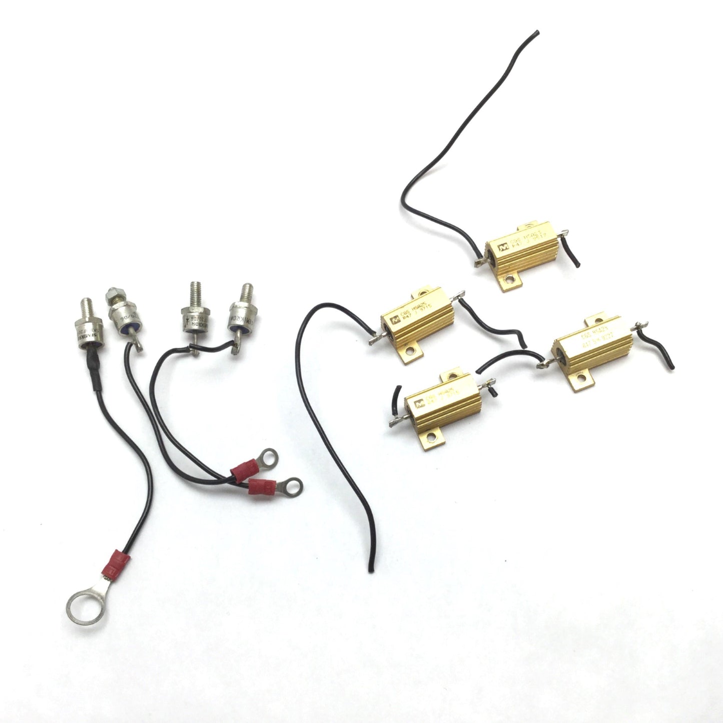 Used Lot of 4 CGS HSA25 R47 Power Resistor, 0.47 Ohm, 5% Tolerance, 25 Watt, w/ Diode