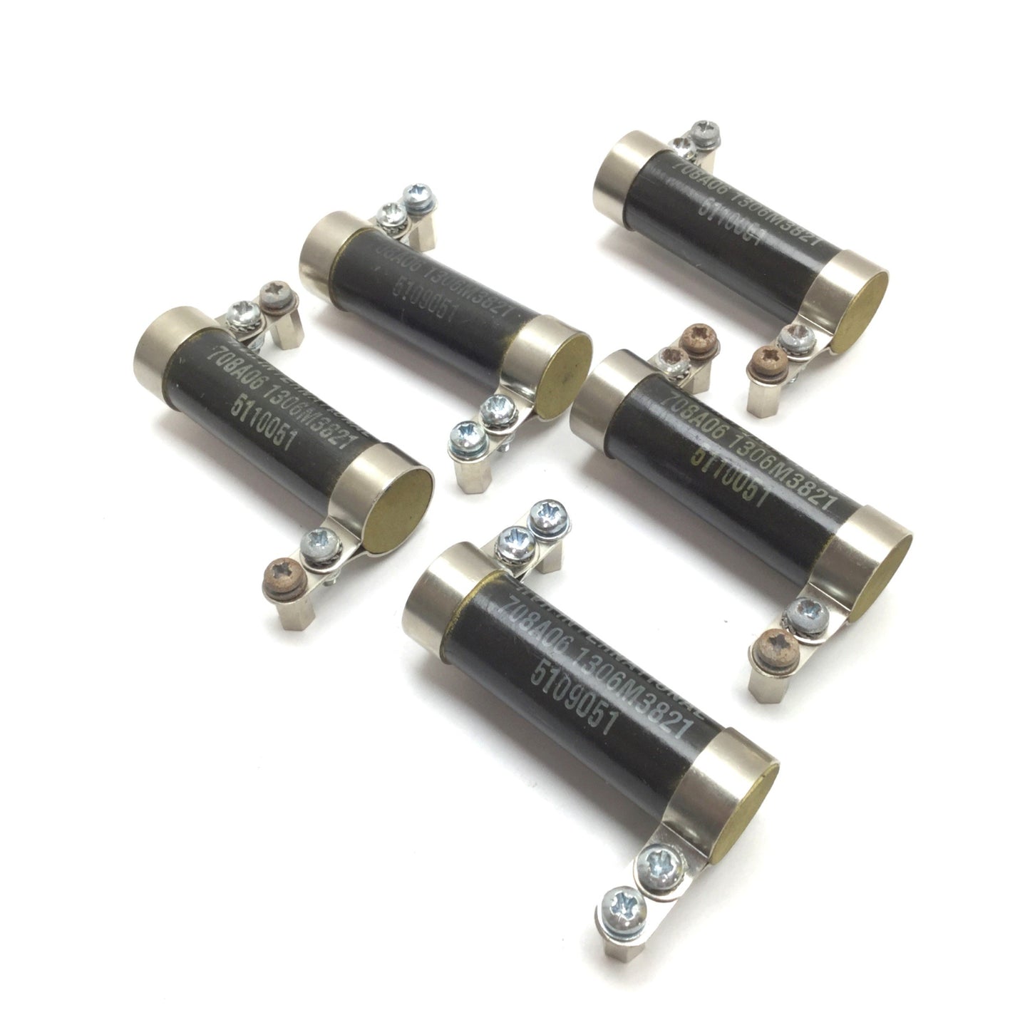 Used Lot of 5 HVR International 708A06 1306M3821 Power Resistor 80-100 Ohms