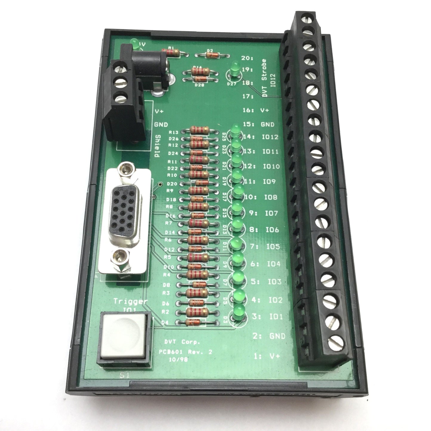 Used DVT Cognex PCB601 Rev. 2 Machine Vision Breakout Board, Camera Control 20-Pin
