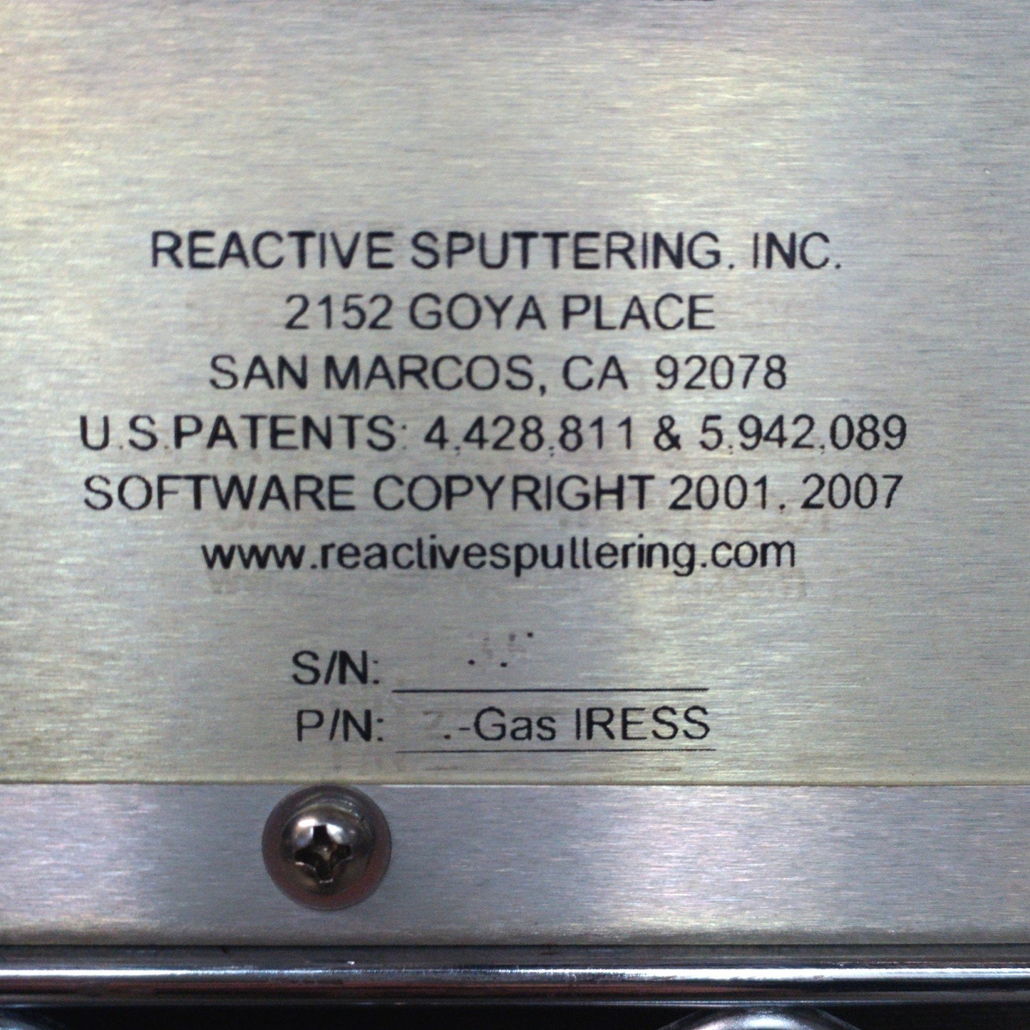 Used Reactive Sputtering Inc. 2-GAS IRESS Controller, 2x GCU, 115VAC, 3U Rackmount