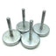 Used Lot of 4 Leveling Feet Thread: 5/16-18, Screw Length: 2-1/4", Foot OD: 2"