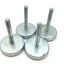 Used Lot of 4 Leveling Feet Thread: 5/16-18, Screw Length: 2-1/4", Foot OD: 2"