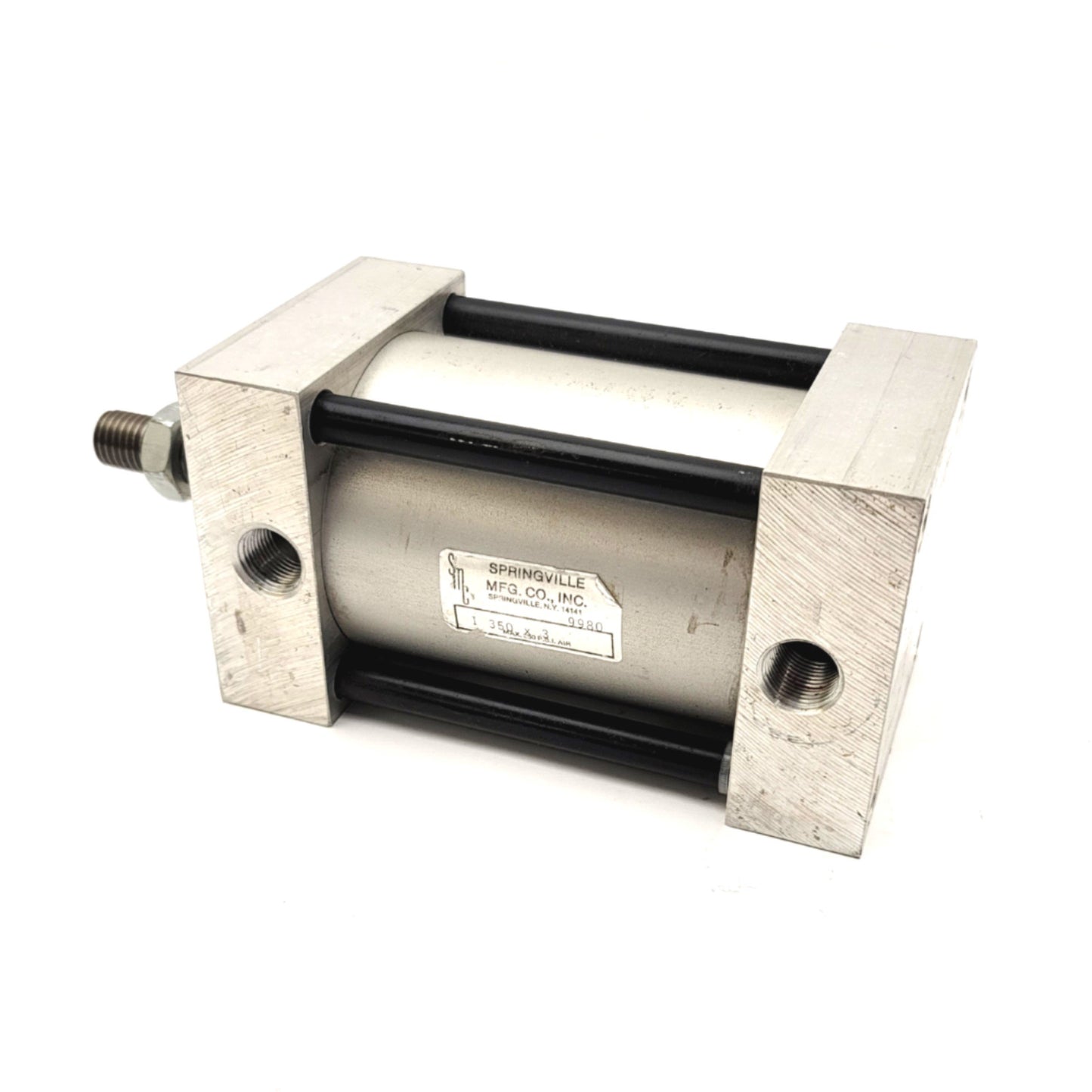 Used Springville I 350 x 3 Double Acting Pneumatic Cylinder Bore: 3-1/2" Stroke: 3"