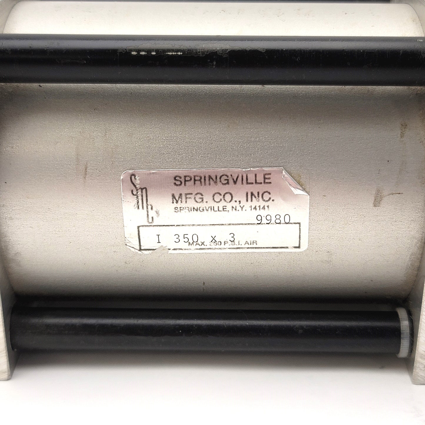 Used Springville I 350 x 3 Double Acting Pneumatic Cylinder Bore: 3-1/2" Stroke: 3"