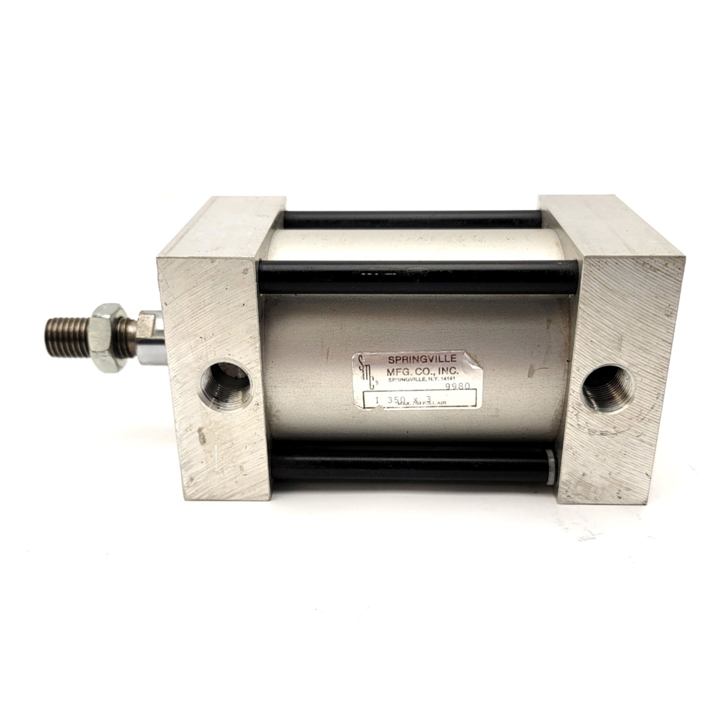Used Springville I 350 x 3 Double Acting Pneumatic Cylinder Bore: 3-1/2" Stroke: 3"