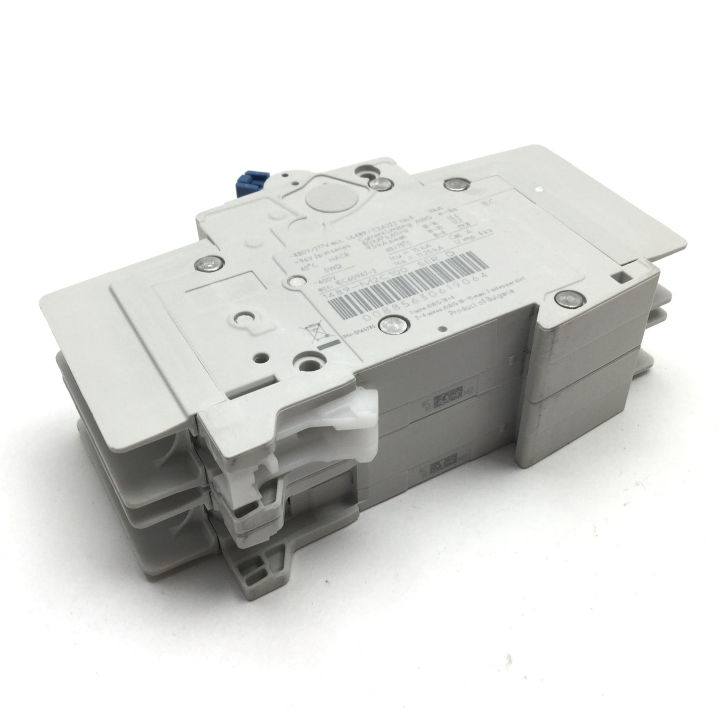 Used Allen Bradley 1489-M2C100 Circuit Breaker, 2-Pole, C-Curve, 480Y/277VAC 10A