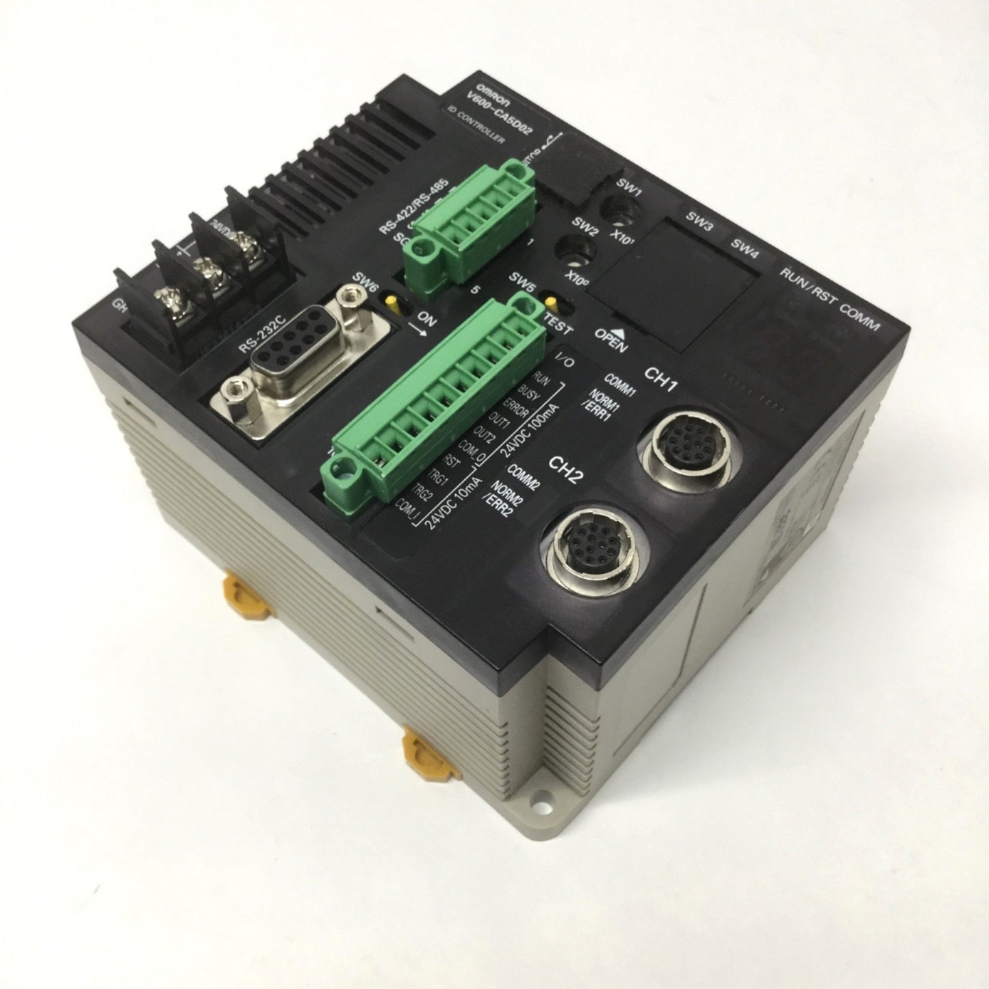 Used Omron V600-CA5D02 Industrial RFID System 2-Channel ID Controller RS-232/422/485