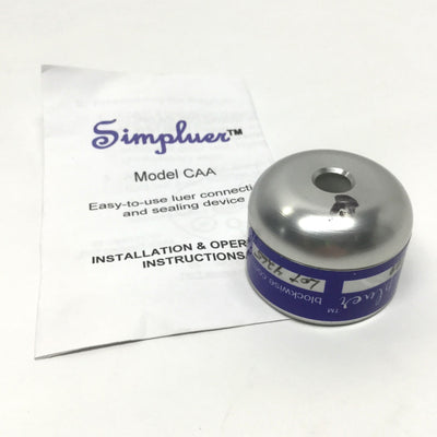 New – Open box Blockwise CAA Simpluer Panel-Mount Luer Fitting Quick Connector, 100psi