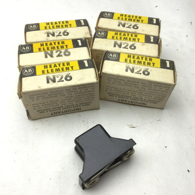 New – Open box Lot of 6 New Allen-Bradley N26 Heater Elements