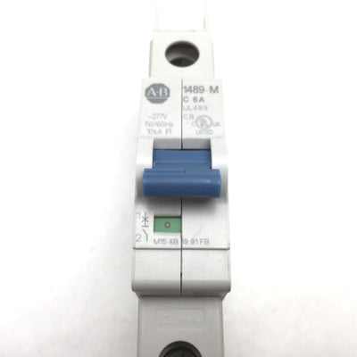 Used Allen Bradley 1489-M1C060 Circuit Breaker, 1-Pole, Rating: 6A 277VAC 48VDC
