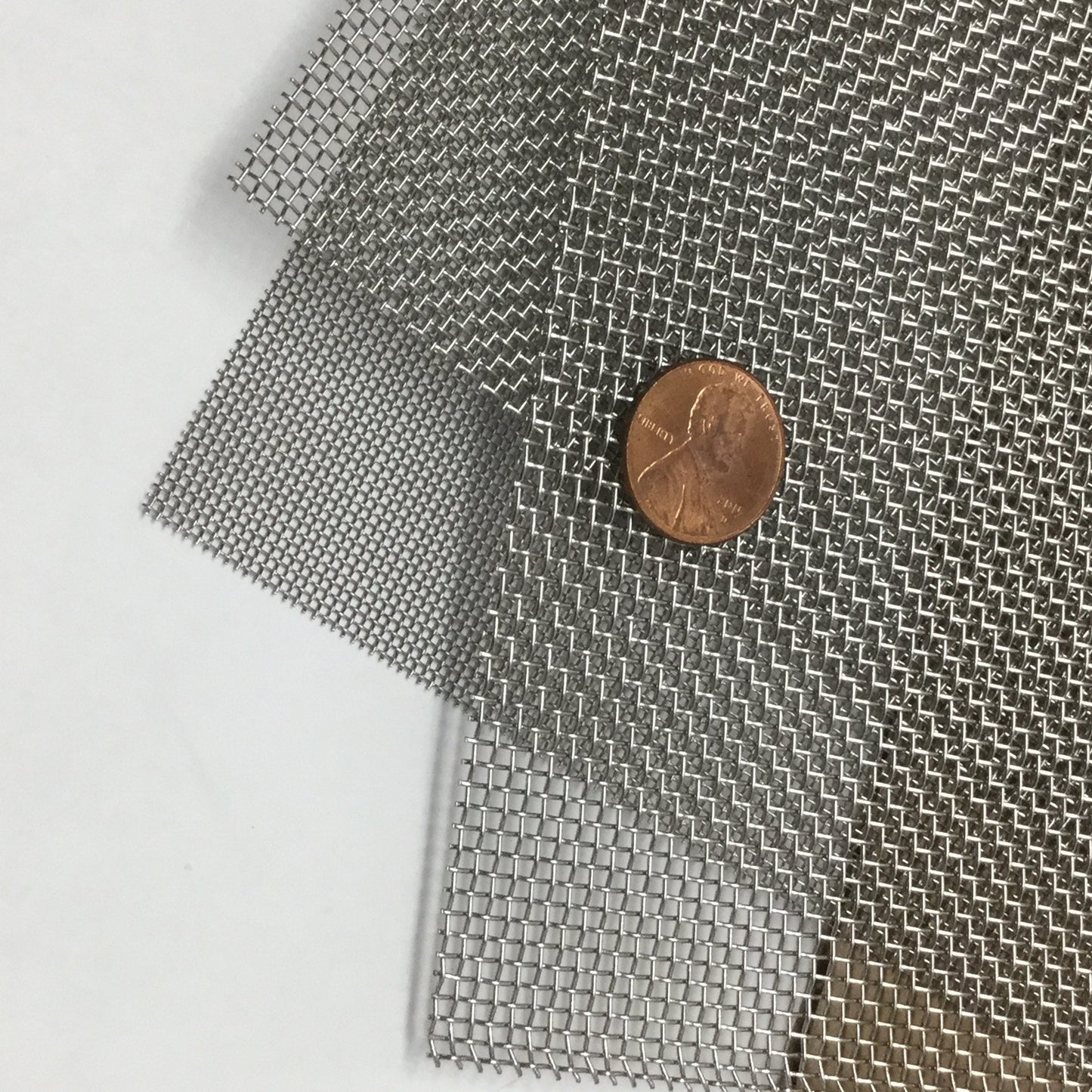 New Lot of 3 Different Stainless Steel Mesh Wire Cloth Filter Screen T304, 12" x 12"