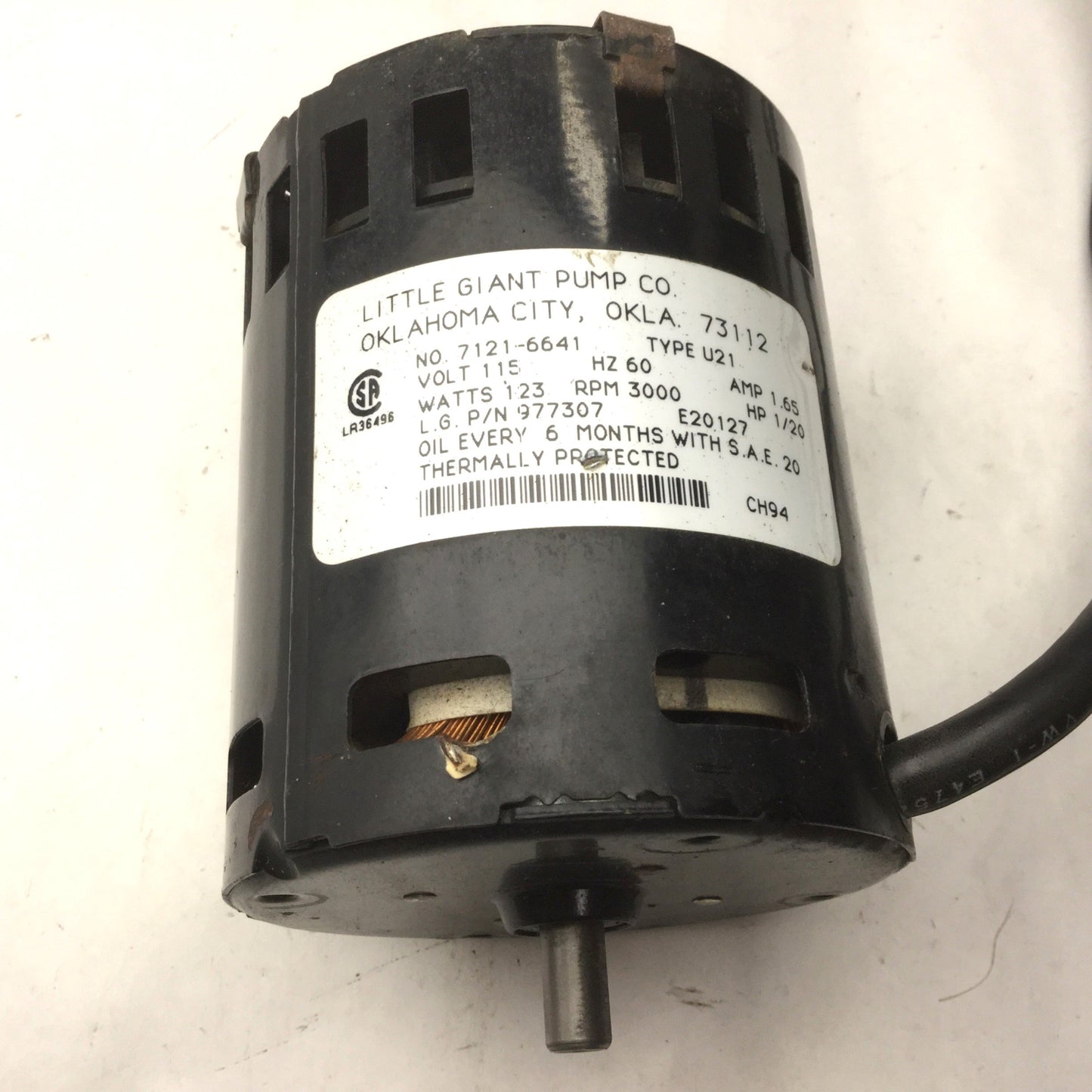 Used Little Giant 3-MDX Magnetic Drive Pump, Speed: 3000RPM, Voltage: 115VAC 60Hz