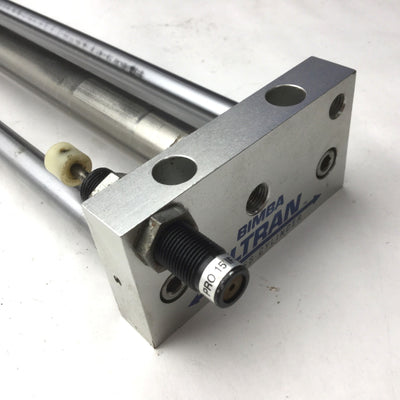 Used Bimba Ultran Rodless Cylinder, Travel: 16", 2" x 2-7/8" Stage Area, 21.25" Total
