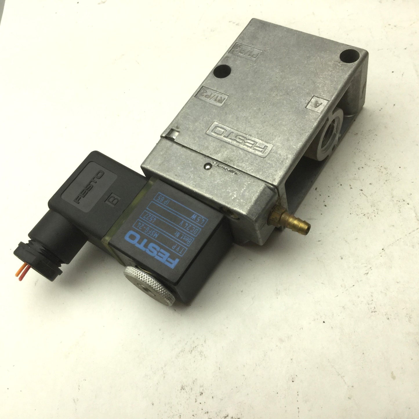 Used Festo MFH-3-1/4-S-NPT Solenoid Valve, 2-Position 3-Way, Pressure: -0.95 to 10bar