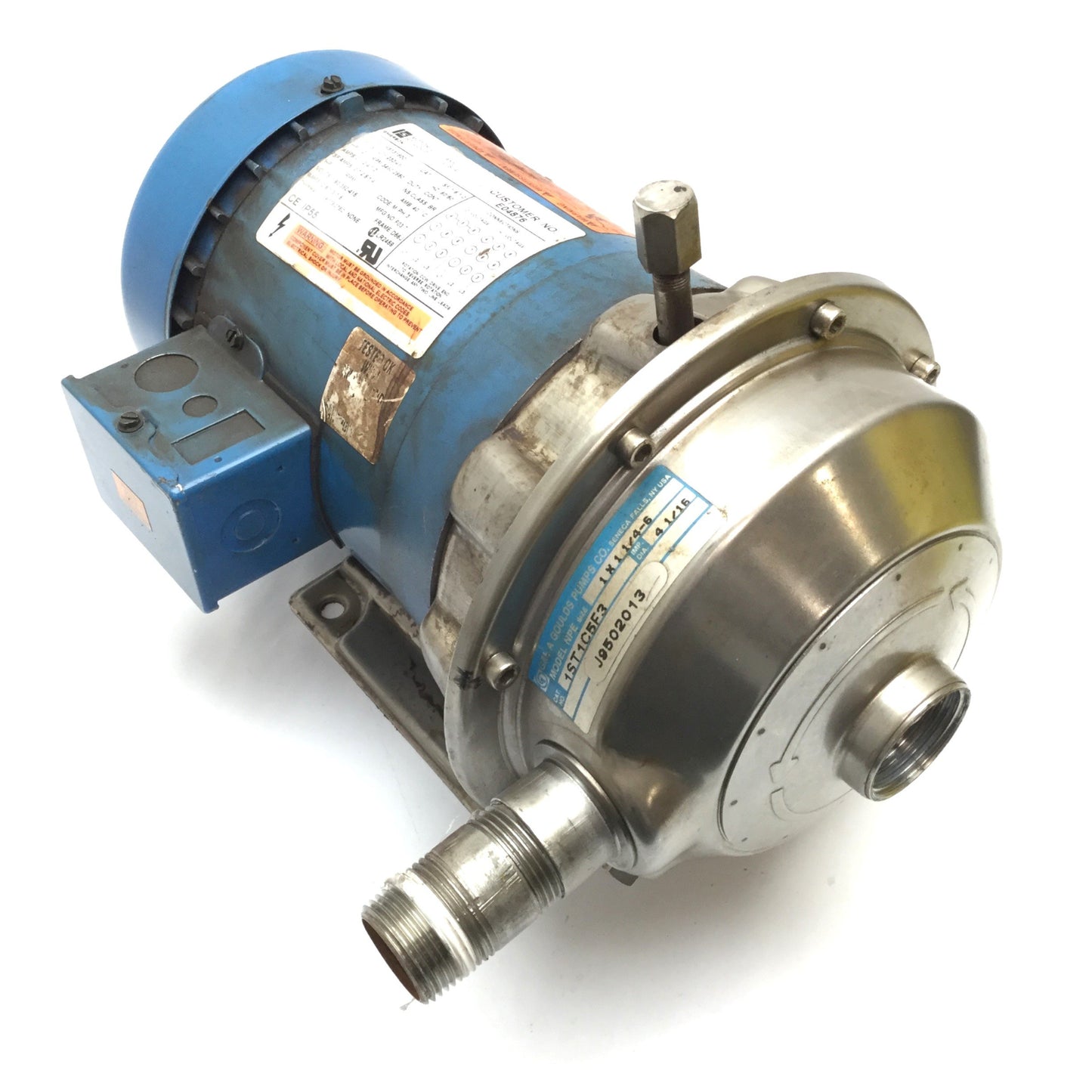 Used G&L Pumps NPE 1ST1C5F3 Centrifugal Pump with Emerson R6131800 Motor, 3-Phase