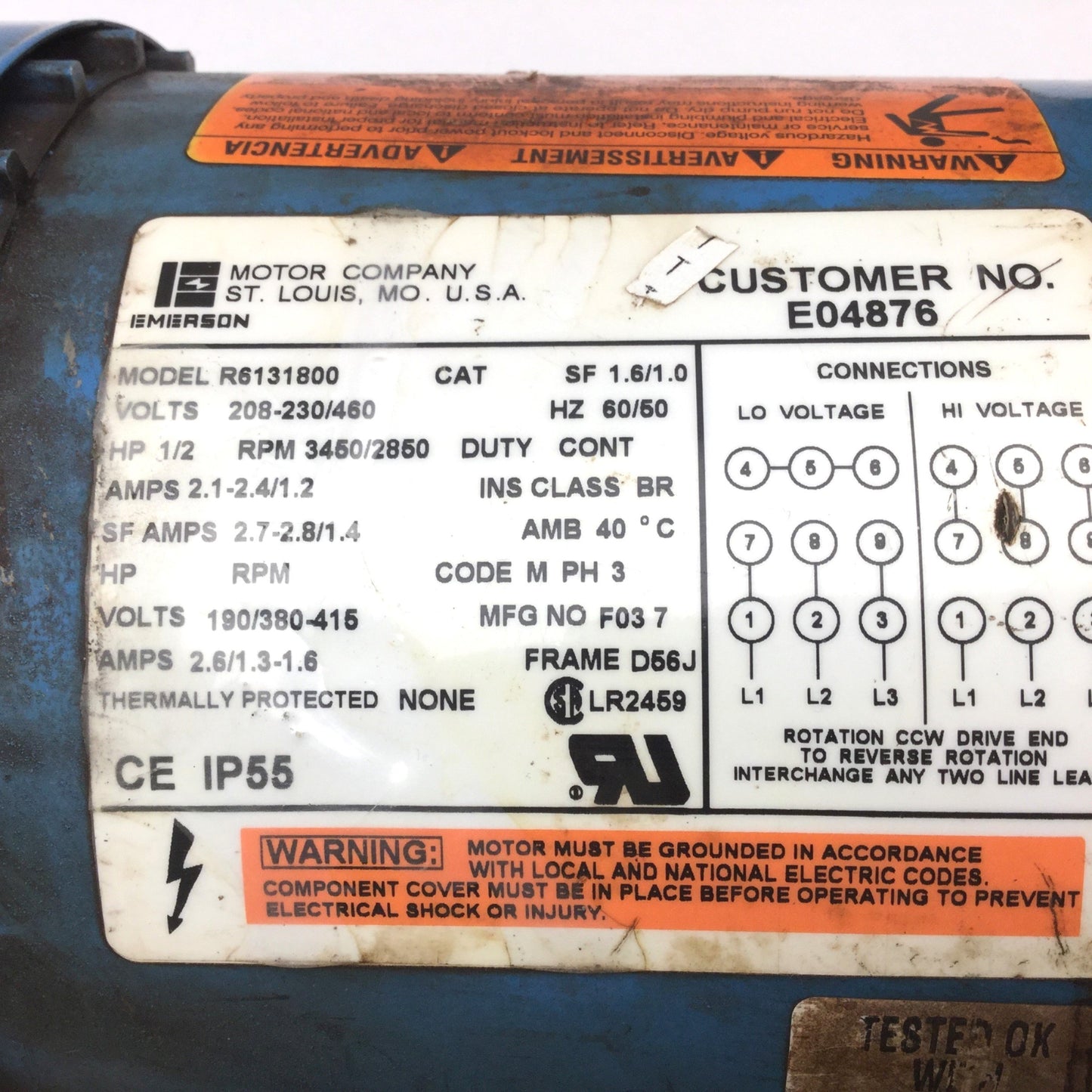 Used G&L Pumps NPE 1ST1C5F3 Centrifugal Pump with Emerson R6131800 Motor, 3-Phase