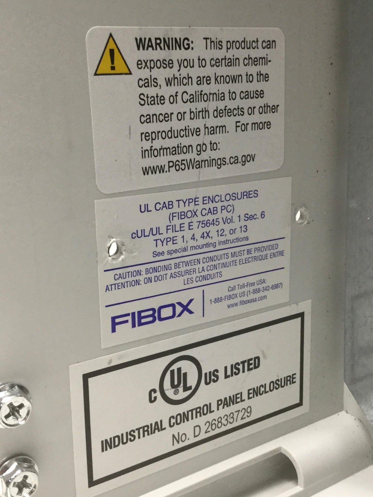 Used FIBOX 8113050 CAB PC Polycarbonate Electrical Enclosure 400 x 300 x 180mm *Holes