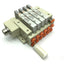 Used SMC (4x) SV3100R-5FU Solenoid Valves External Pilot, 0.25-0.7 MPa 2-Pos 5-Port