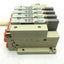 Used SMC (4x) SV3100R-5FU Solenoid Valves External Pilot, 0.25-0.7 MPa 2-Pos 5-Port