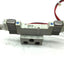 Used SMC SY3340R-5LOZ Double Solenoid Valves on Manifold 5-Port 3-Position 24VDC