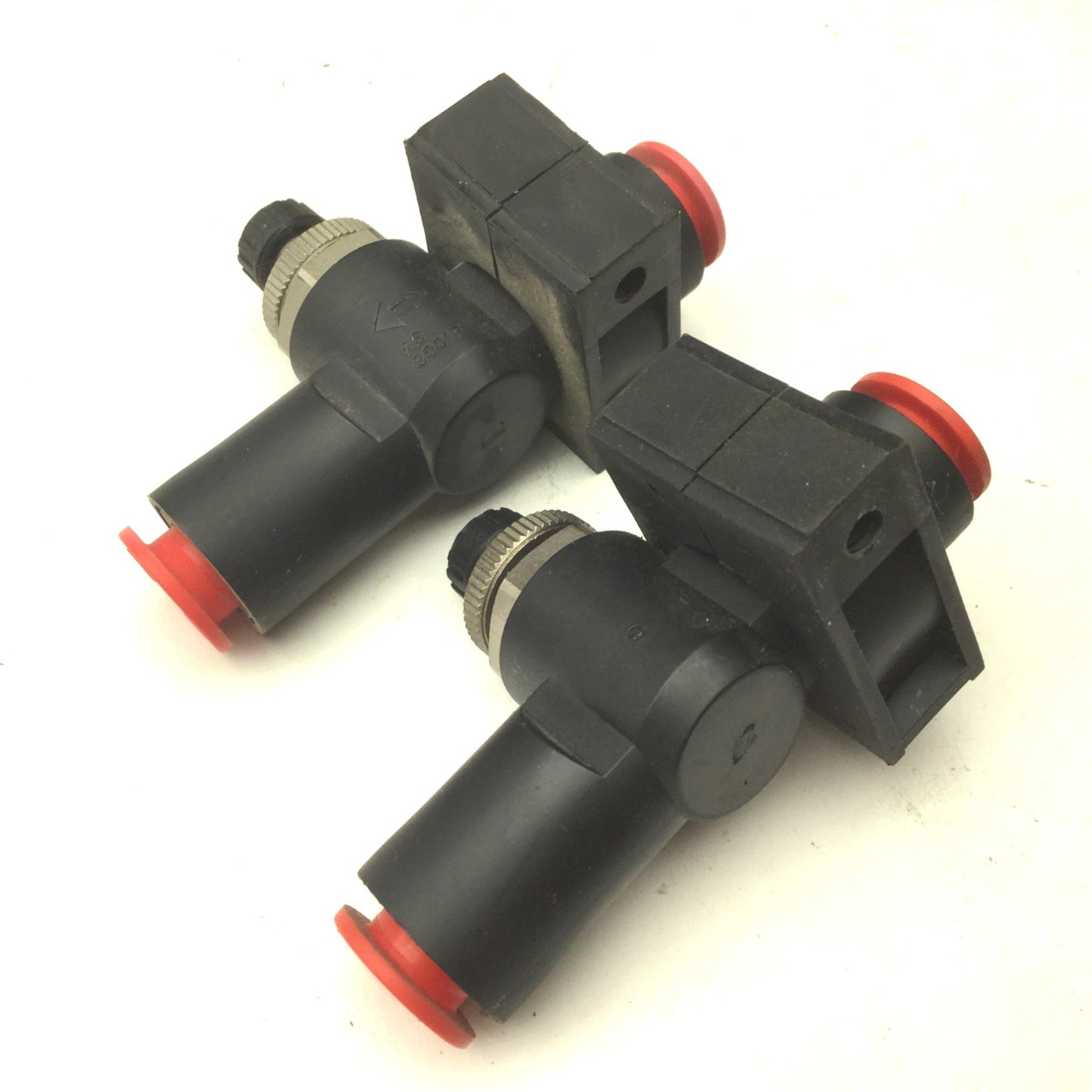 Used Lot of 2 SMC AS 3001F In-line Pneumatic Control Valve, 3/8", 1.0MPa Max