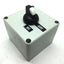 Used FIBOX 7032560 080807 Enclosure: 3.2x3.1x2.6", W/ Moeller M22-K10 Selector Switch