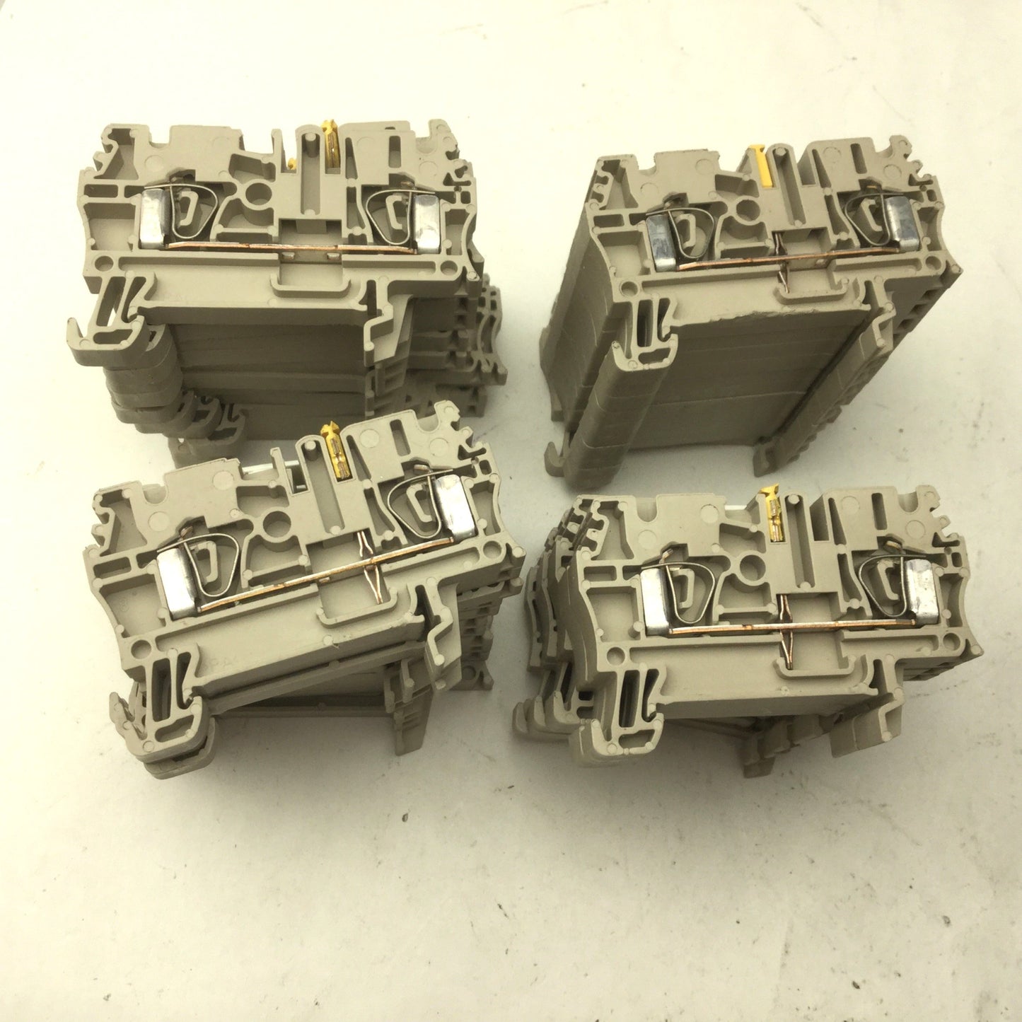 Used Lot of 44 Weidmuller ZDU 2.5 Feed-Through Spring Clamp Terminal Blocks 800V 24A